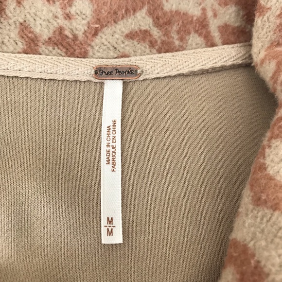 FREE PEOPLE Printed Ruby Jacket In Tea Combo Beige - Picture 14 of 16